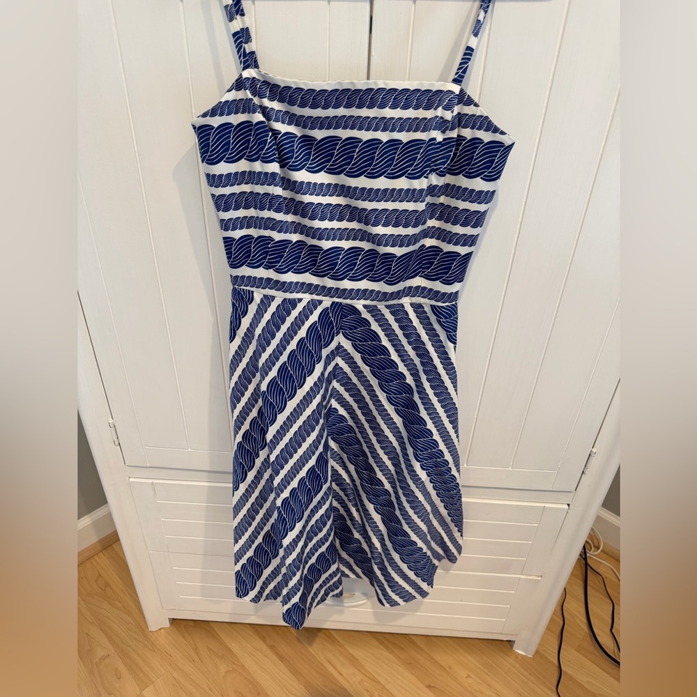 Vineyard Vines Royal Blue Dress with White Rope Trim